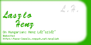 laszlo henz business card